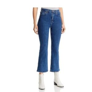 Rag & Bone Nina High Rise Ankle Flare in Clean Vincent Dark Wash Size 29